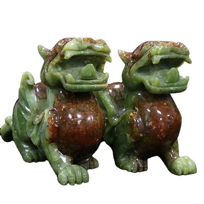 OEM ODM Jade Pixiu La mascota china de los animales sagrados de la suerte en grabado de tipo de tallado