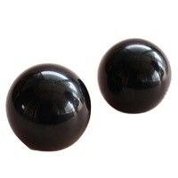 Esfera de cristal esculpida de 50 mm natural de piedra negra Bian de masaje con bola de mano para masajes y curaciones corporales