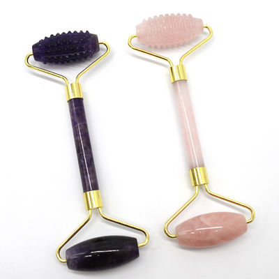 Masaje facial y corporal Guasha herramienta de belleza producto de tendencia 2024 Ametista natural Jade Roller Facial Gua Sha Masajador
