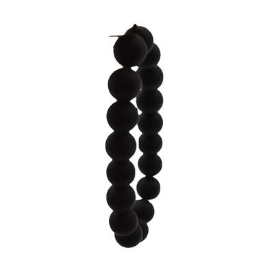 Arte coleccionable Natural 10 mm Bian Negro Piedra de cuentas Pulseras para hombres y mujeres