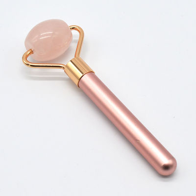 Roller de masaje facial natural de cuarzo rosa para una complexión renovada y revitalizada