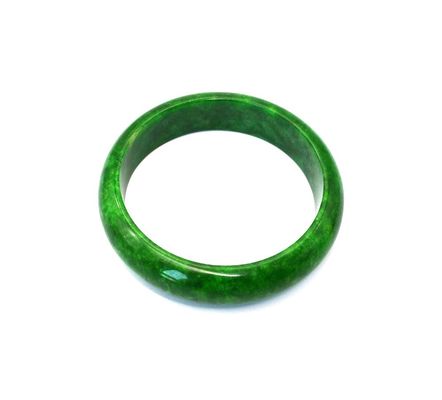 Enlace de amor verde de esmalte de jadeita pulseras de brazalete de amarre de mujeres de jade brazalete de la Birmania natural artículo caliente para los entusiastas del Feng Shui