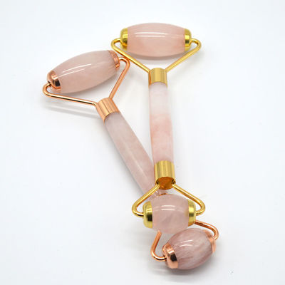 Salud y belleza Rosa Cuarzo Jade Guasha Roller de masaje anti arrugas Jade Roller Gua Sha para mejorar la rutina de cuidado de la piel