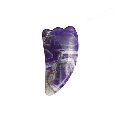 9.5*5.5cm Piedra natural Gua Sha Herramienta Rosa Cuarzo / Ametista / Jade Blanco Herramienta de masaje para masaje corporal