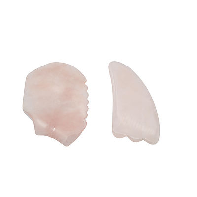 9.5*5.5cm Piedra natural Gua Sha Herramienta Rosa Cuarzo / Ametista / Jade Blanco Herramienta de masaje para masaje corporal
