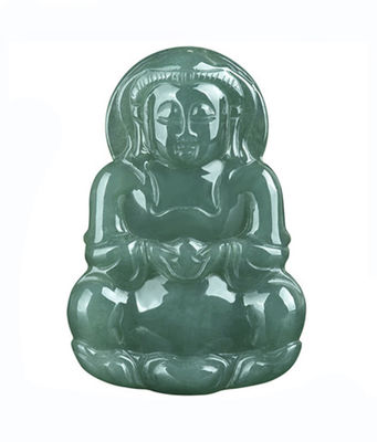 Jade natural Guanyin colgante verde esmeralda jadeita encantamientos collar amuleto para mujeres joyas masculinas elegantes y elegantes