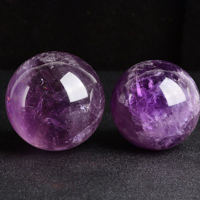 3-5/Appect Bolas de amatista natural Decoración Fengshui Esfera de piedra preciosa para decoración del hogar y la oficina