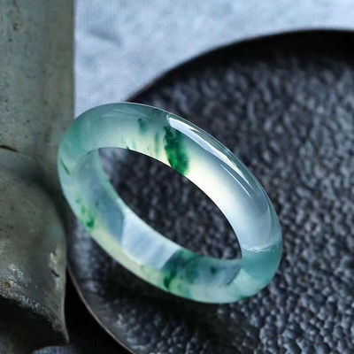 OEM/ODM Acceptable Joyería Decoración Natural Jade Hielo Jade Brazalete Esmeralda Verde Mujeres Jade Cristal de Piedra Brazalete