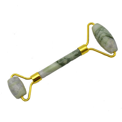 Cuidado del cuerpo Roller de masaje facial de jade verde Gua Sha Roller para el envejecimiento de la cara Arruga hinchazón y masajeador de la piel facial