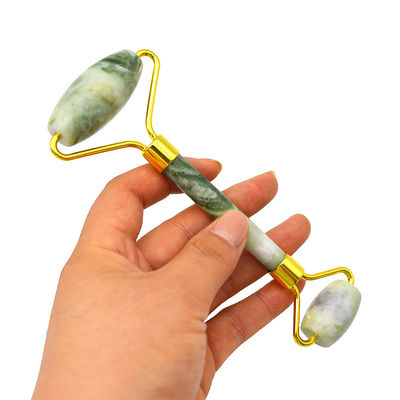 Cuidado del cuerpo Roller de masaje facial de jade verde Gua Sha Roller para el envejecimiento de la cara Arruga hinchazón y masajeador de la piel facial