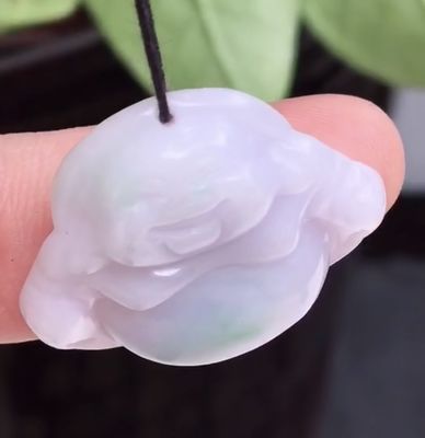 Verde portátil natural de Birmania púrpura tallado jadeita jade rindo Buda colgante para mujeres y niños color natural