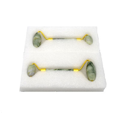 Cuidado del cuerpo Roller de masaje facial de jade verde Gua Sha Roller para el envejecimiento de la cara Arruga hinchazón y masajeador de la piel facial