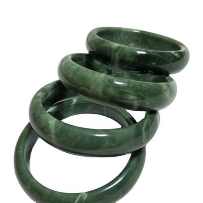 Brazalete verde esmeralda natural y brazalete de jade para hombres y mujeres belleza con amor tema de piedra preciosa