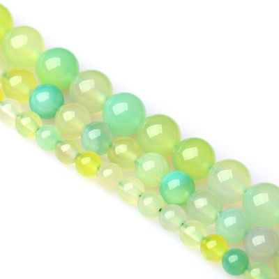 Característica regional 4mm/6mm/8mm/10mm/12mm Perlas de jade talladas redondas de piedras preciosas para la fabricación de joyas