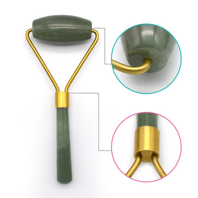 Conjunto de rodillos faciales de masaje de jade verde aventurino para masajes faciales de cuello y ojos