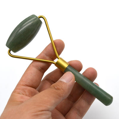 Conjunto de rodillos faciales de masaje de jade verde aventurino para masajes faciales de cuello y ojos