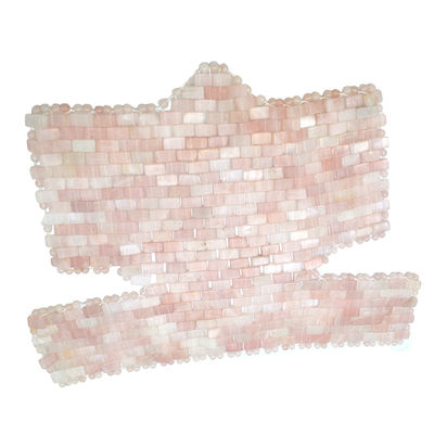 Casa Ejercicio SPA Mascarilla natural rosa cuello de jade manta de pecho rosa cuarzo jade enfriamiento terapia de masaje para la belleza