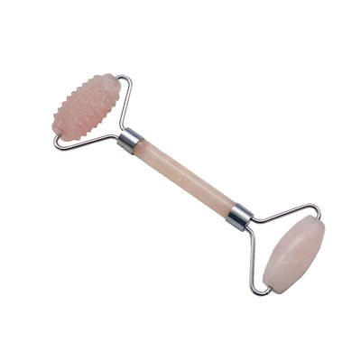 Roller de masaje facial portátil de cuarzo rosa Gua Sha La herramienta definitiva para el cuidado de la piel para los amantes de las piedras naturales
