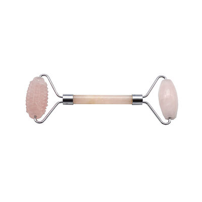 Roller de masaje facial portátil de cuarzo rosa Gua Sha La herramienta definitiva para el cuidado de la piel para los amantes de las piedras naturales