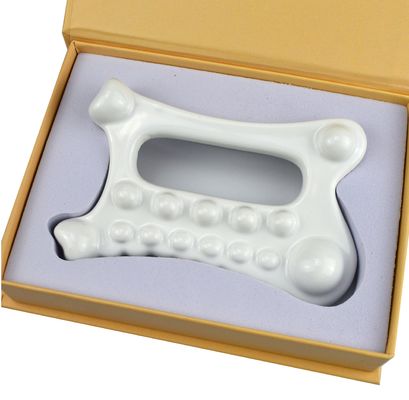 Logotipo personalizado DisponibleProducto de belleza coreano Cara Piel Cabeza Cuero cabelludo Mano Pie Herramienta de cuidado de la salud de cerámica Masajista Guasha