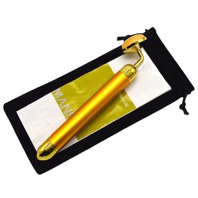 6000 veces/min Frecuencia de masaje 24K Oro Facial Bar de belleza Cara y ojos Belleza varita mágica Masajista facial con función