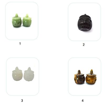 Técnica de grabado cristal natural piedra semipreciosa tallado calabaza perfectamente tallada para la decoración de Halloween