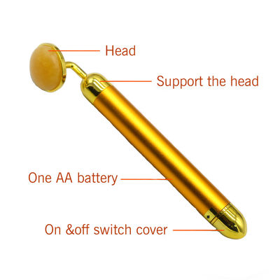 6000 veces/min Frecuencia de masaje 24K Oro Facial Bar de belleza Cara y ojos Belleza varita mágica Masajista facial con función