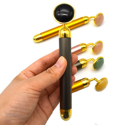 6000 veces/min Frecuencia de masaje 24K Oro Facial Bar de belleza Cara y ojos Belleza varita mágica Masajista facial con función