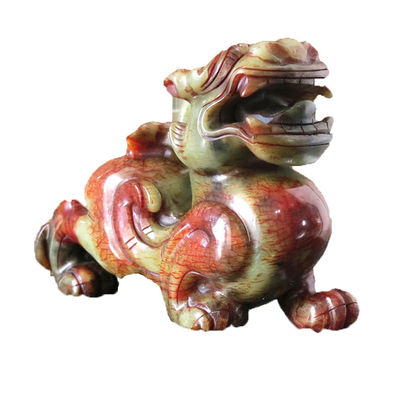 Estatua verde Pixiu para el hogar Regalo 20 cm Piedra preciosa Feng Shui grabado Figura tallada Decoración para el hogar Amor