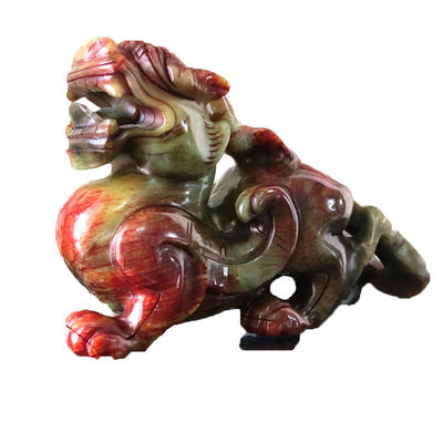 Estatua verde Pixiu para el hogar Regalo 20 cm Piedra preciosa Feng Shui grabado Figura tallada Decoración para el hogar Amor
