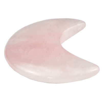 2024 Rosa Cuarzo Mini Gua Sha Piedra Creciente Forma de piedra Guasha Estilo de imitación antigua Conveniente para masaje facial