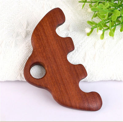 11.7 * 5.8cm Cuidado del cuero cabelludo de madera Peinado de masaje Cuerpo Acupuntura Presión de la herramienta de masaje Meridiano Dredging Gua Sha Cepillo de masaje