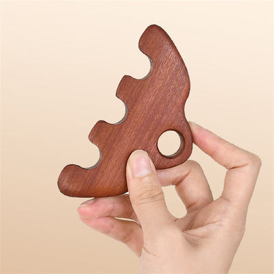 11.7 * 5.8cm Cuidado del cuero cabelludo de madera Peinado de masaje Cuerpo Acupuntura Presión de la herramienta de masaje Meridiano Dredging Gua Sha Cepillo de masaje