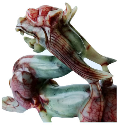 Escultura de animales de dragón de jade Pixiu Estatua verde tallada hecha a mano para la forma personalizada Regalo para el hogar Decoración de oficina de festivales