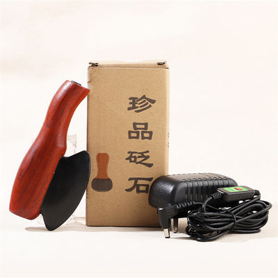 Herramienta Gua Sha de Piedra Biana Electrotérmica de 15 * 5,7 cm para Masaje Meridiano y Terapia de Moxibustión
