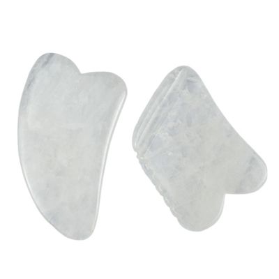 2024 Cuerno forma de cuarzo claro Gua Sha Scraping masaje tabla El equipo de masaje corporal para la salud debe tener bienestar