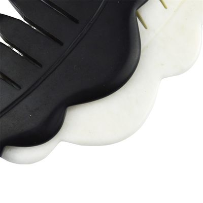Logotipo personalizado disponibled y 2024 chino natural de jade blanco Gua Sha raspado peine Guasha piedra cabeza de spa masajista raspado