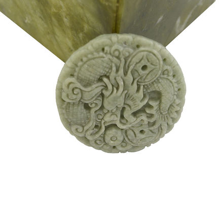 Rondo estilo tradicional chino Birmania Esmeralda jadeita Jade piedra dragón colgante colgante de encanto natural para hombres y mujeres