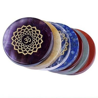 Piedra energética de colores para decoración del hogar Feng Shui Siete chakras Piedras de ágata de cristal en estilo natural