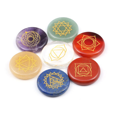 Piedra energética de colores para decoración del hogar Feng Shui Siete chakras Piedras de ágata de cristal en estilo natural