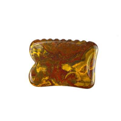 Masajeador corporal de Mookaite amarillo para Gua Sha Piedra de eliminación de la terapia facial Herramienta de masaje dentro de su presupuesto