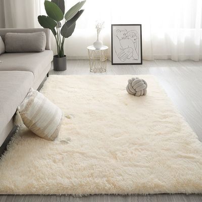 Alfombra de piso de fibra de poliéster de estilo moderno para sala de estar elegante y cómoda