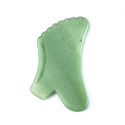 Masaje corporal para el cuidado de la piel Aventurine verde natural Jade Gua Sha Logotipo personalizado Guasha Facial Beauty Tool para reducir las arrugas