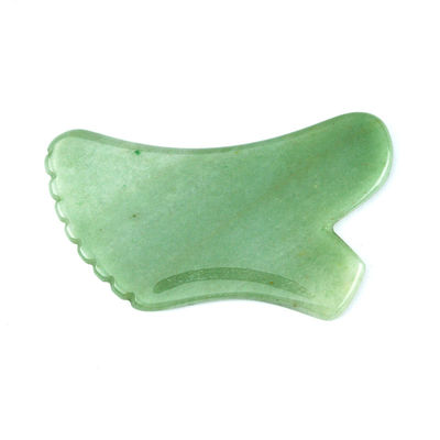 Masaje corporal para el cuidado de la piel Aventurine verde natural Jade Gua Sha Logotipo personalizado Guasha Facial Beauty Tool para reducir las arrugas