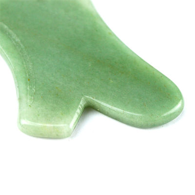 Masaje corporal para el cuidado de la piel Aventurine verde natural Jade Gua Sha Logotipo personalizado Guasha Facial Beauty Tool para reducir las arrugas