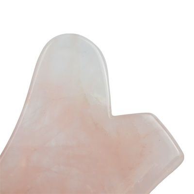 2024 Rose Quartz Gua Sha Herramienta de masaje facial de piel cristalina natural Masajista de belleza para el estiramiento facial