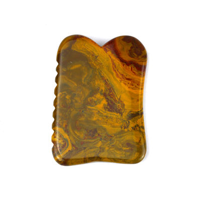 Masajista Logotipo personalizado Mookaite Herramientas de masaje corporal para la belleza Guasha Queda de piedra para el levantamiento facial y el drenaje linfático
