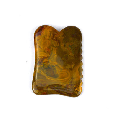 Masajista Logotipo personalizado Mookaite Herramientas de masaje corporal para la belleza Guasha Queda de piedra para el levantamiento facial y el drenaje linfático