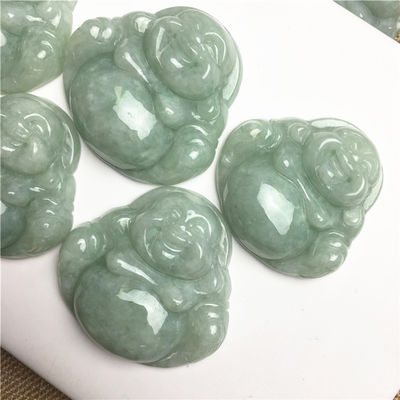Decoración Jade Buda tallado colgante para collar Risa Buda en línea