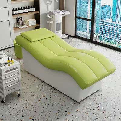 Material personalizable y de cuero Cama de lavado de cabello sencilla para salón de belleza Masaje Spa Cuidado de la salud Fisioterapia OEM / ODM